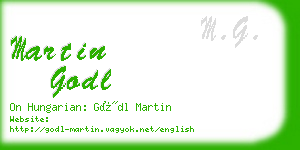 martin godl business card